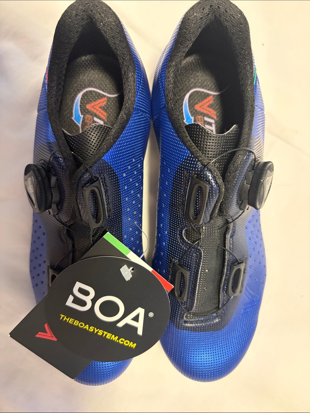 Rat & Boa Blue and Black Kids Cycling Shoes with BOA Closure